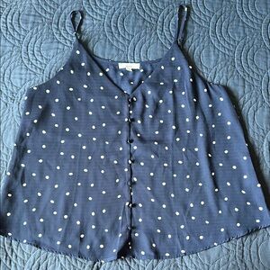 Polka Dot Navy Blue Camisole Top